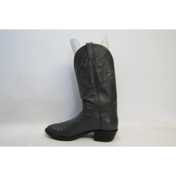 Hondo Mens Size 9.5 D Gray Leather Roper Cowboy Western Boots main image 11